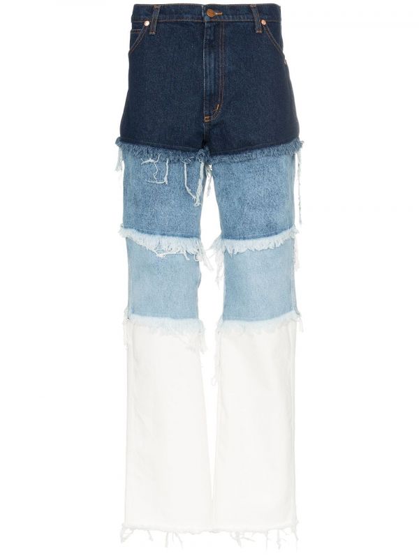  Duoltd Distressed Patchwork Jeans - Blue 