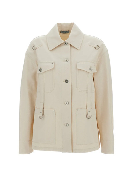  Durazzi Milano Buttoned Shirt Jacket - Neutrals 