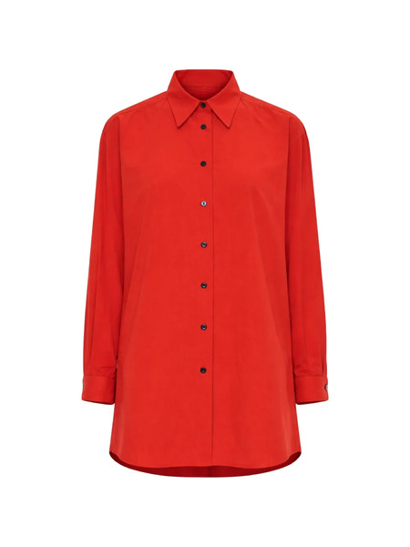  Dusan Button-down Pointed-collar Cotton Shirt - Red 