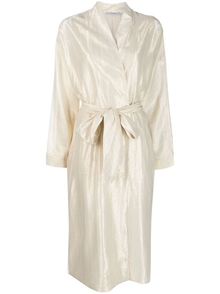  Dusan Metallic Belted Trench Coat - Neutrals 