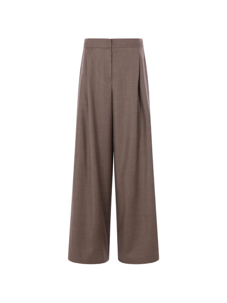  Dusan Pleated Palazzo Pants - Brown 