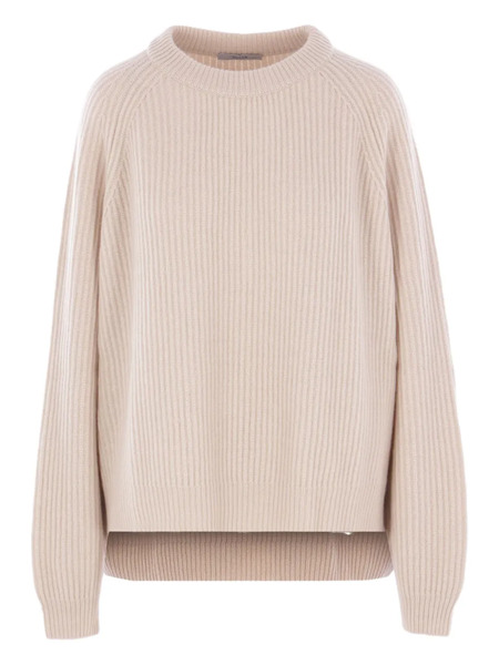  Dusan Ribbed Cashmere Sweater - Neutrals 