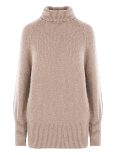  Dusan Turtleneck Ribbed-hem Sweater - Neutrals 