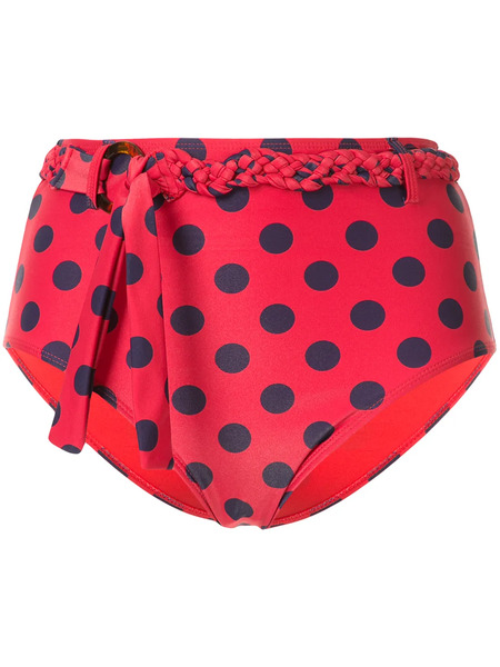  Duskii Cerise High-rise Bikini Bottoms - Red 