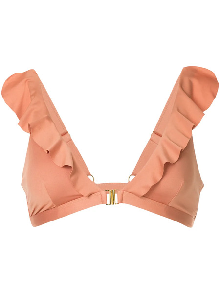  Duskii Spritz Ruffled Bikini Top - Yellow 