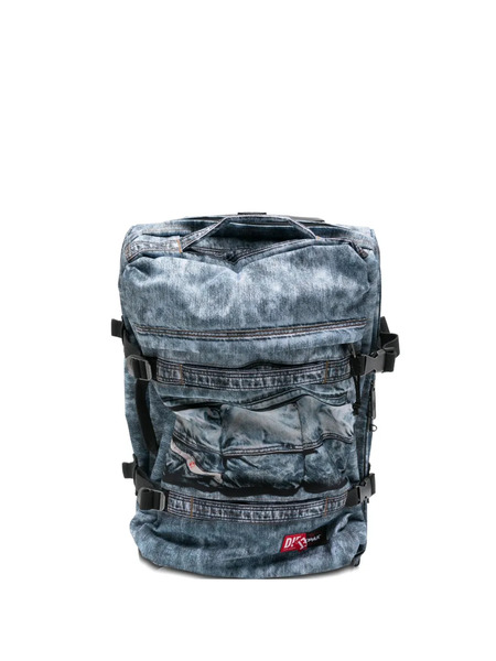  Eastpak Denim-effect Wheeled Holdall - Blue 