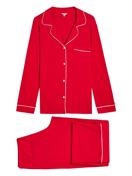  Eberjey Long-sleeve Button Nightwear - Red 