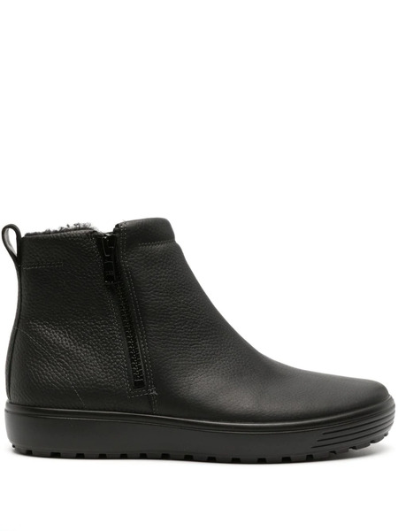  Ecco Soft 7 Tred Leather Boots - Black 