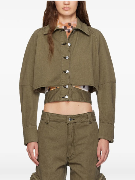  Eckhaus Latta Ellipse Denim Jacket - Green 