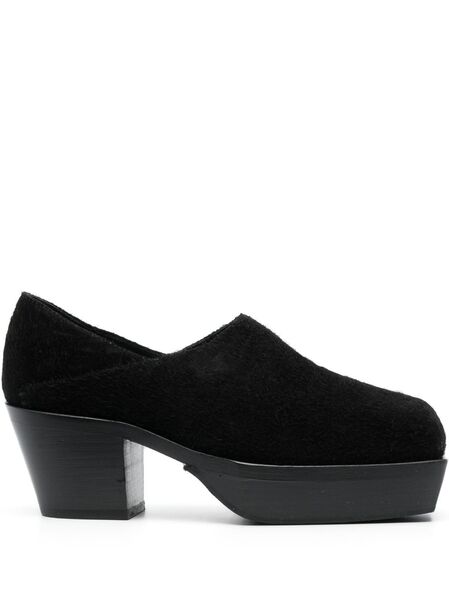  Eckhaus Latta 65mm Cowboy Leather Clogs - Black 