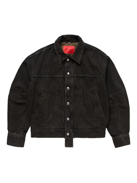  Eckhaus Latta Panelled Denim Jacket - Grey 