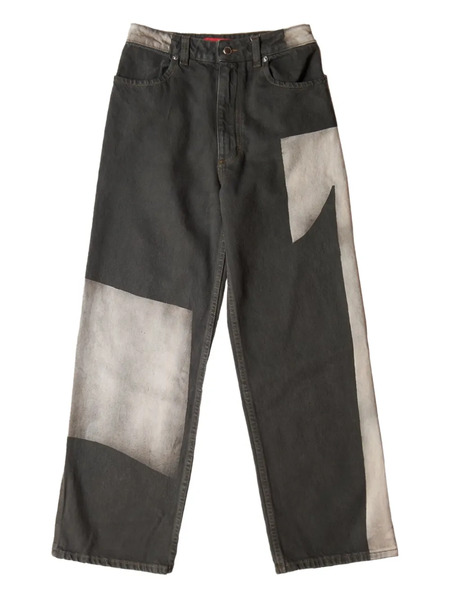  Eckhaus Latta Patchwork Wide-leg Jeans - Black 