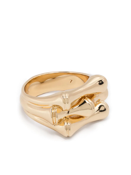  Eddie Borgo Bambu Signet Ring - Gold 