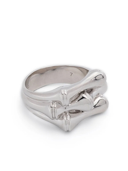  Eddie Borgo Bambu Signet Ring - Silver 