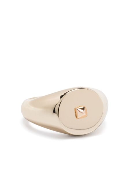  Eddie Borgo Mini Pyramid Signet Ring - Gold 