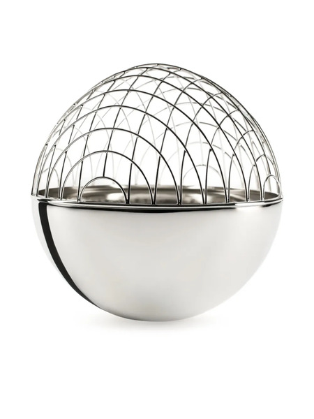  Editions Milano Magellano Spherical Vase (15cm) - Silver 