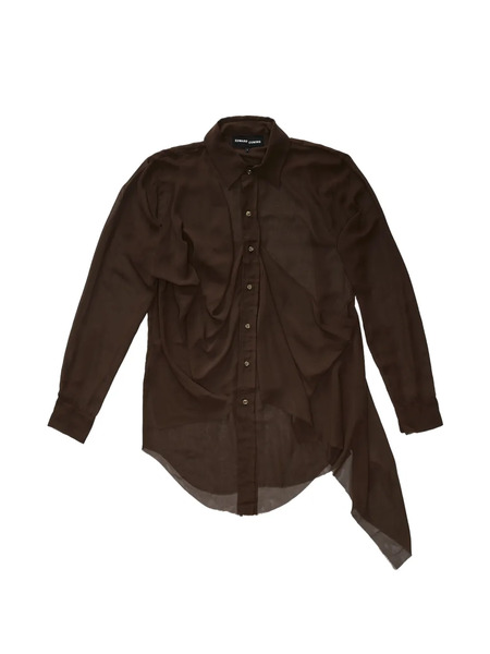  Edward Cuming Draped Shirt - Brown 