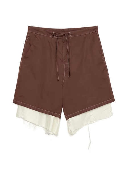  Edward Cuming Exploded Piece Shorts - Brown 