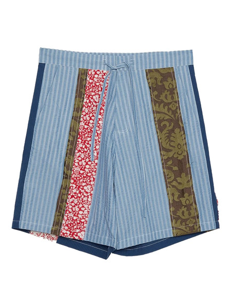  Edward Cuming Patchwork Performance Shorts - Blue 