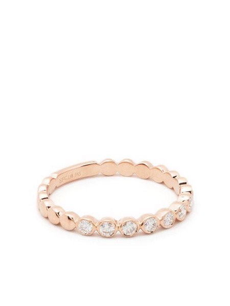  Ef Collection 14kt Rose Gold Diamond Stack Ring - Pink 