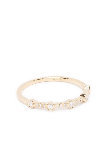  Ef Collection 14kt Yellow Gold Diamond Stack Ring 