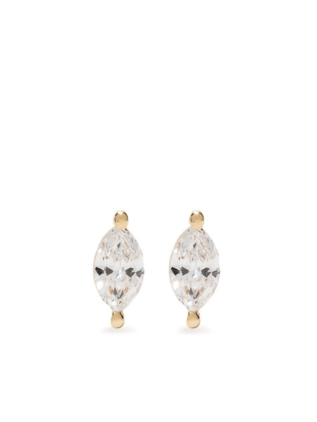  Ef Collection 14kt Yellow Gold Diamond Stud Earring 