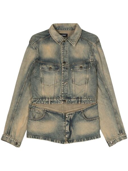  Egonlab. Cut-out Detail Denim Jacket - Blue 
