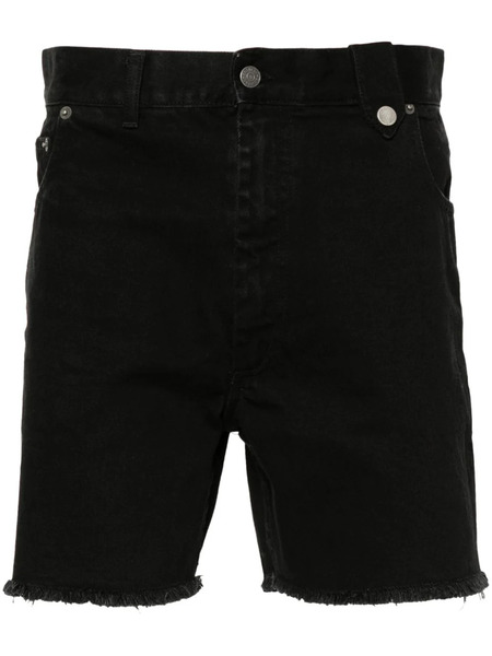  Egonlab. Frayed-hem Denim Shorts - Black 