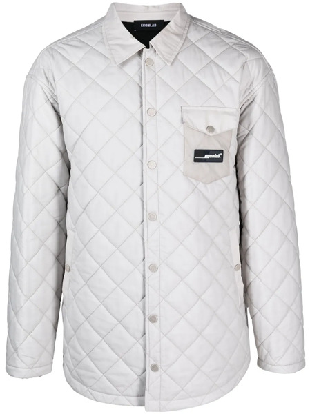  Egonlab. Logo-patch Quilted Jacket - Grey 