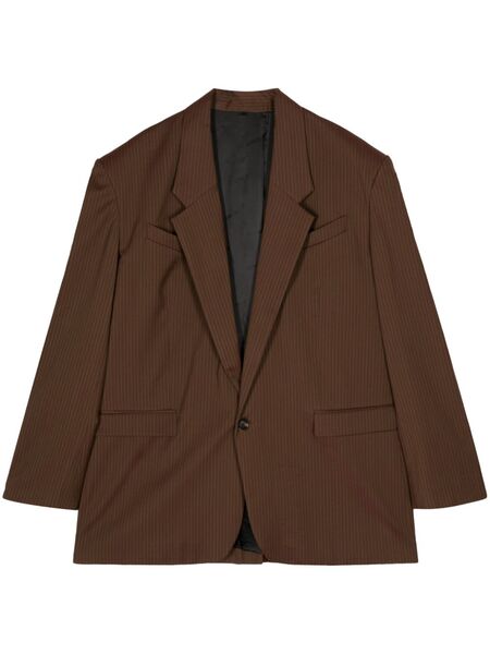  Egonlab. Striped Single-breasted Blazer - Brown 