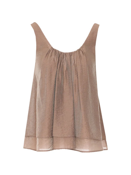  Ele Draped-detail Top - Neutrals 