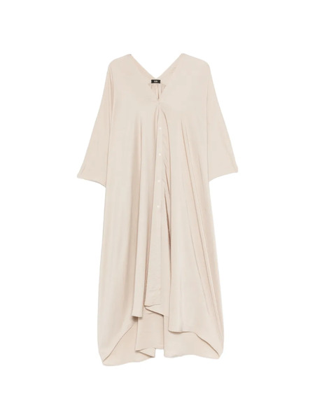  Eleh Button V-neck Dress - Neutrals 