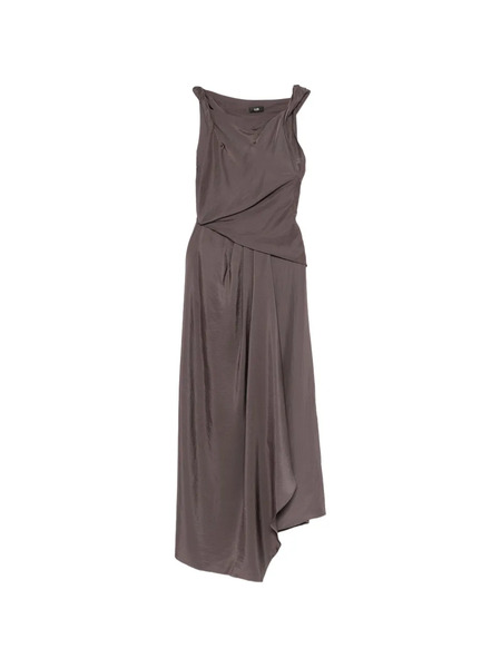  Eleh Draped Dress - Brown 