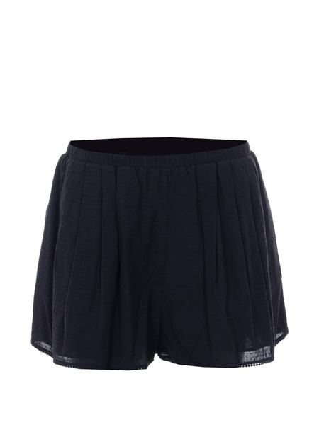  Eleh Elasticated Embroidered Shorts - Black 