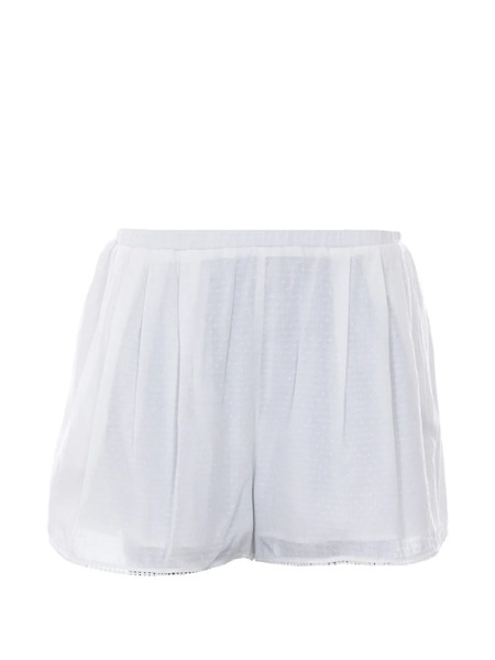  Eleh Elasticated Embroidered Shorts - White 