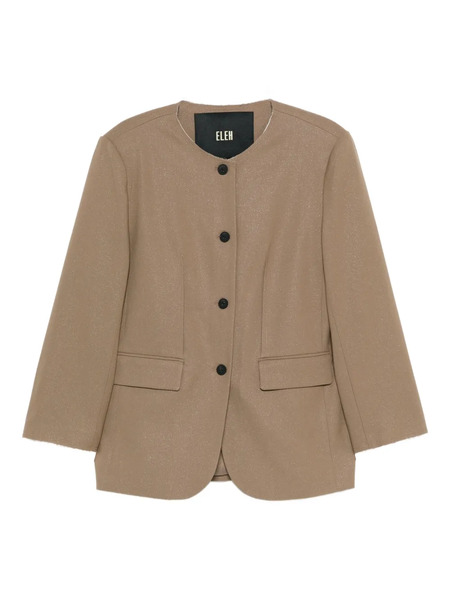  Eleh Frayed-sleeve Blazer - Brown 