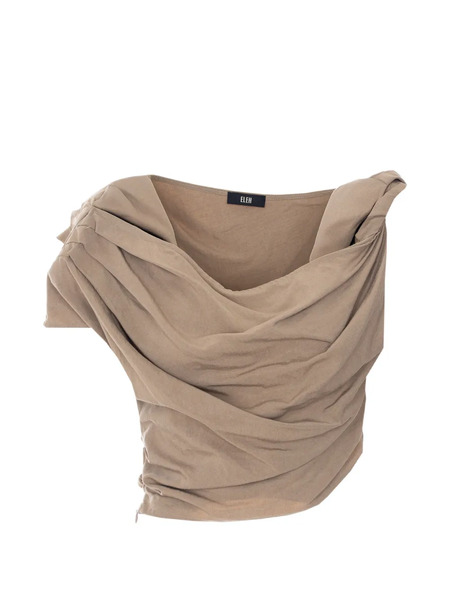  Eleh Knot Detail Draped Top - Neutrals 