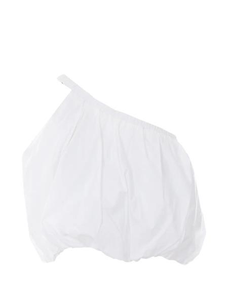  Eleh One-shoulder Cropped Top - White 
