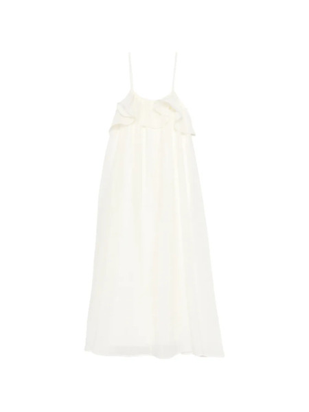  Eleh Ruffled Midi Dress - White 