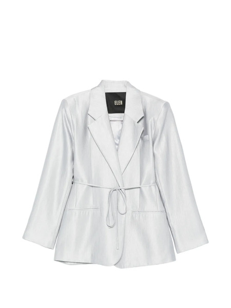  Eleh Tie-belt Blazer - Blue 