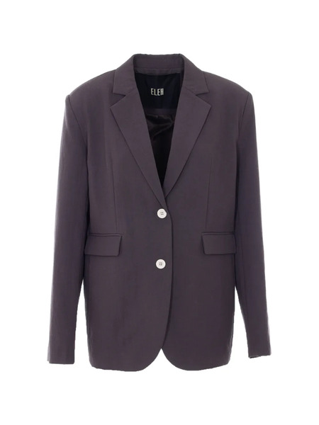  Eleh V-neck Frontal-pocket Blazer - Purple 