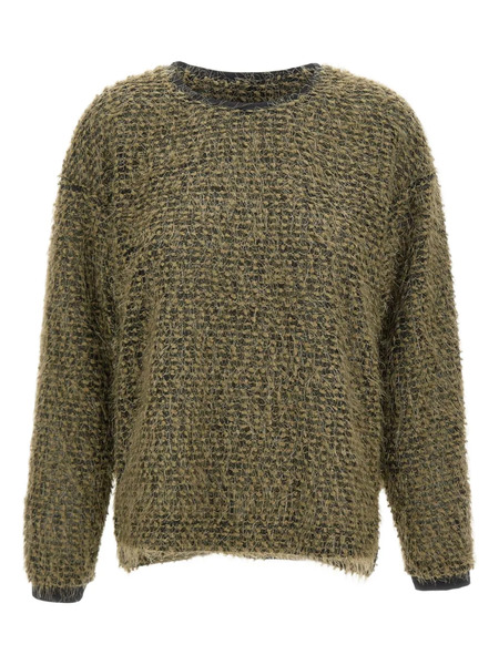  Elena Miro` Bouclé Thread Sweater - Brown 