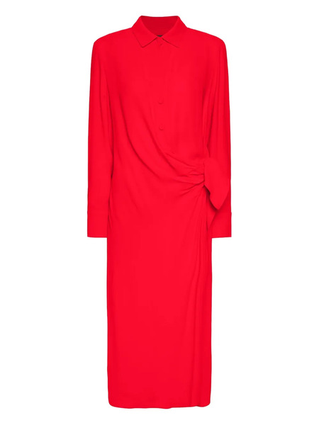  Elena Miro` Buttoned Wrap-effect Dress - Red 