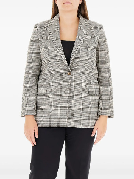  Elena Miro` Checked Blazer - Black 