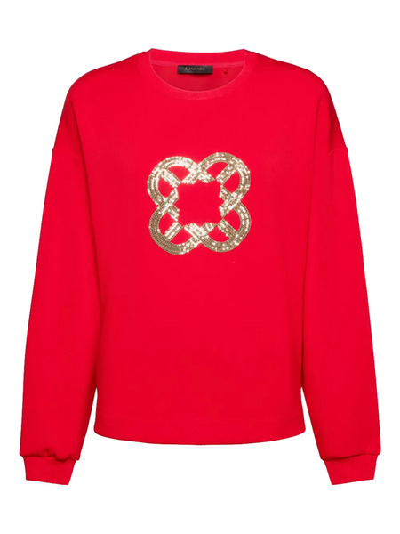  Elena Miro` Embellished Sweatshirt - Red 