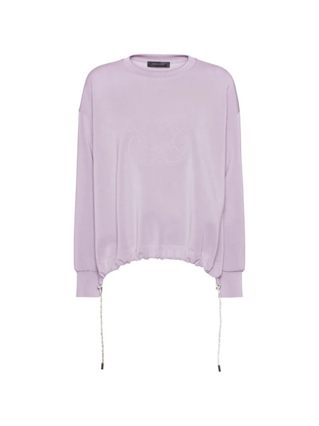 Elena Miro` Embossed Drawstring Sweatshirt - Purple 