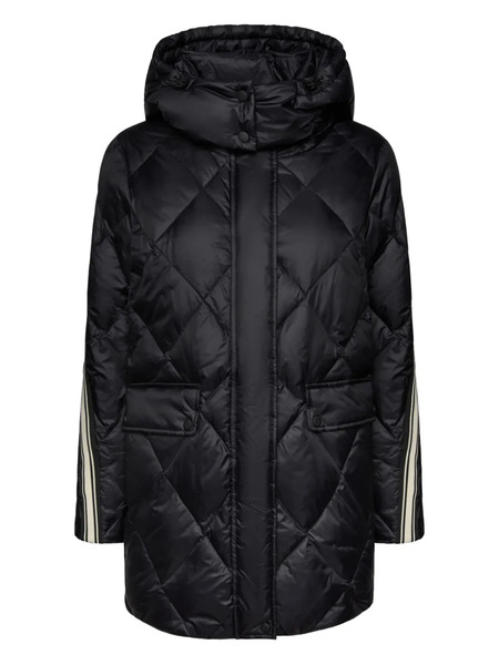  Elena Miro` Quilted Stripe-detail Jacket - Black 