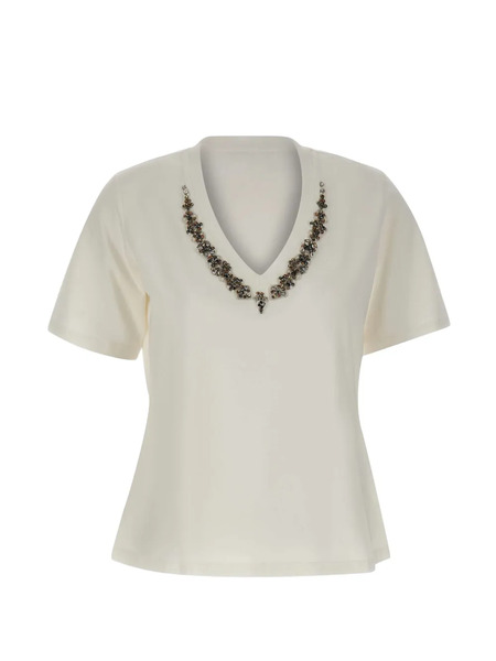  Elena Miro` V-neck T-shirt - Neutrals 