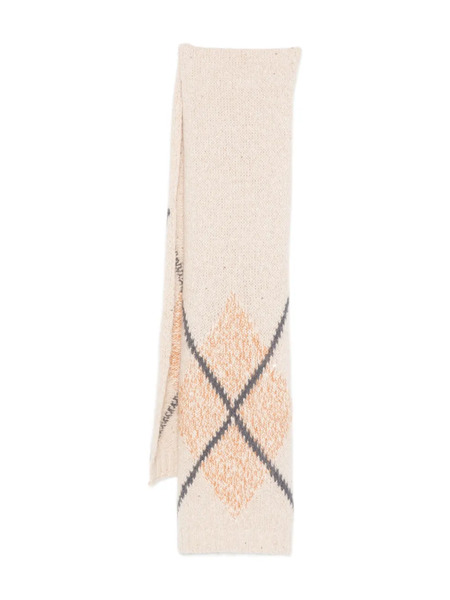  Eleventy Argyle Scarf - Neutrals 