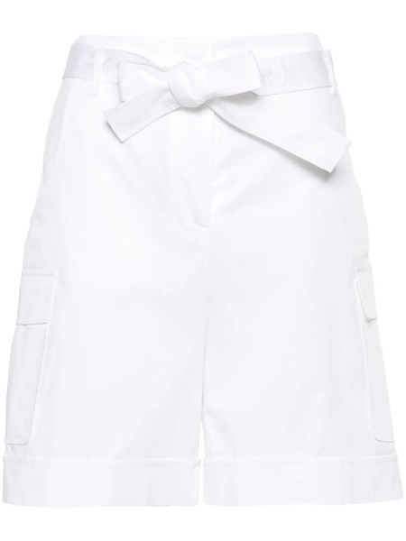  Eleventy Belted Bermuda Shorts - White 